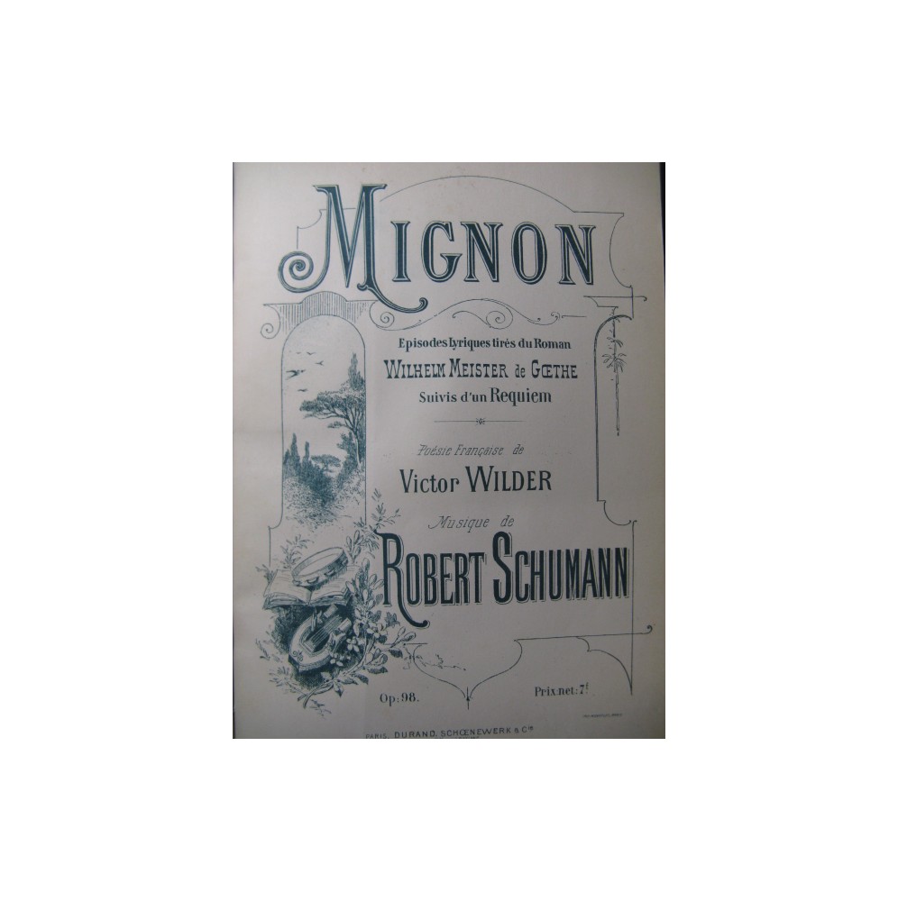 SCHUMANN Robert Mignon Opera 1878
