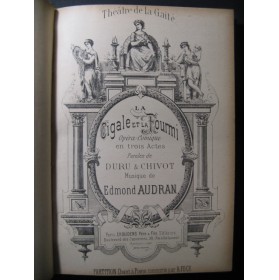 AUDRAN Edmond La Cigale et la Fourmi Opéra ca1890