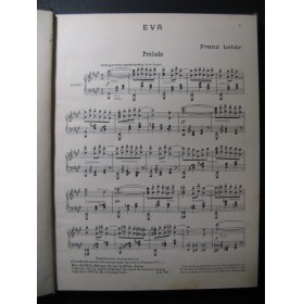 LEHAR Franz Eva Opera 1912