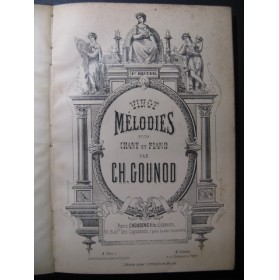 GOUNOD Charles Vingt Mélodies Chant Piano ca1875