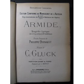 GLUCK C. W. Armide Opera 1905