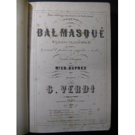 VERDI Giuseppe Le Bal Masqué Opéra 1865
