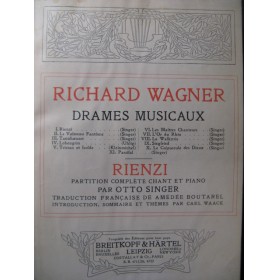 WAGNER Richard Rienzi Opera 1914