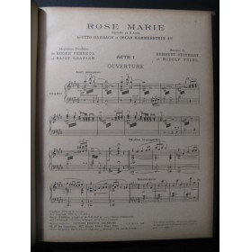 FRIML STOTHART Rose Marie Opérette Chant Piano 1927