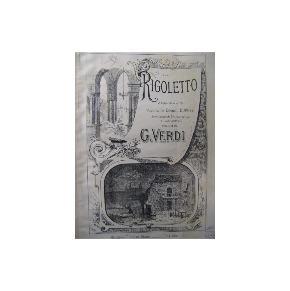 VERDI Giuseppe Rigoletto Opera 1882