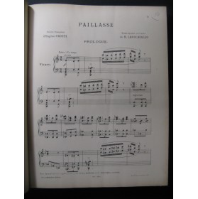 LEONCAVALLO Ruggero Paillase Chant Piano 1902