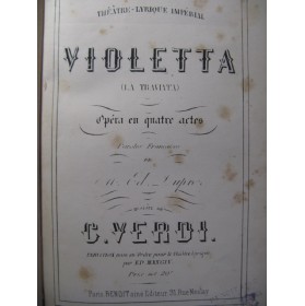 VERDI Giuseppe Violetta La Traviata Opera ca1870