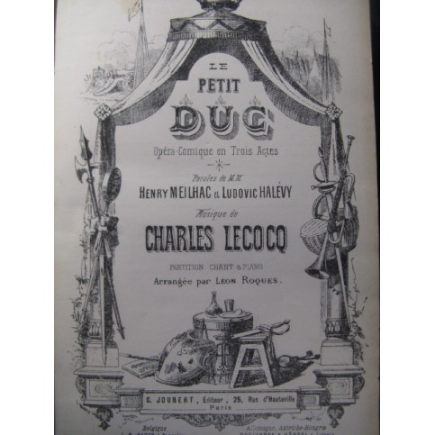 LECOCQ Charles Le Petit Duc Opera ca1900