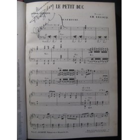 LECOCQ Charles Le Petit Duc Opera ca1900