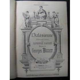 BIZET Georges L'Arlésienne Chant Piano ca1890