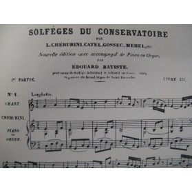Solfèges du Conservatoire Chant Piano Orgue 1901