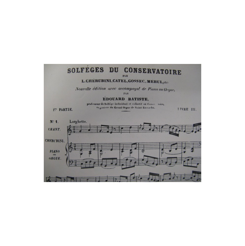 Solfèges du Conservatoire Chant Piano Orgue 1901