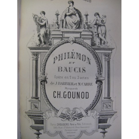 GOUNOD Charles Philémon et Baucis Opéra ca1880