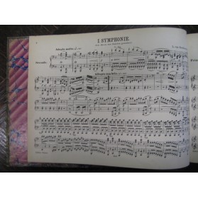 BEETHOVEN Symphonien Piano 4 mains 1880