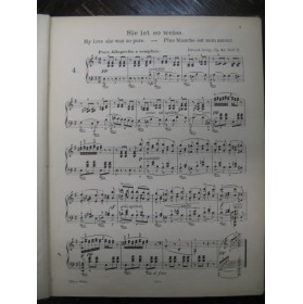 GRIEG Edvard Klavierstücke Piano ca1885