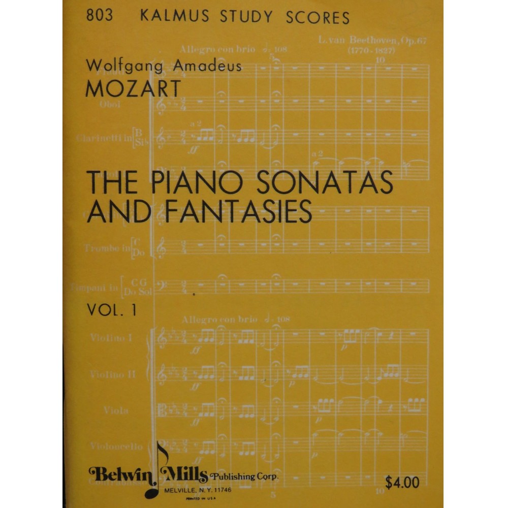 MOZART W. A. The Piano Sonatas and Fantasies Vol 1  Piano 1968