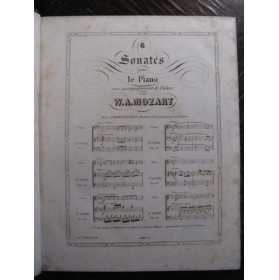 MOZART W. A. 17 Sonates Piano Violon 1852