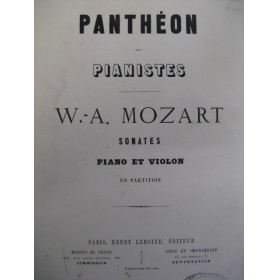 MOZART W. A. 18 Sonates Violon Piano
