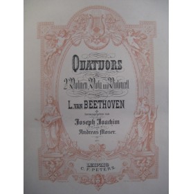 BEETHOVEN Quatuors Intégrale relié Violon Alto Violoncelle