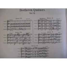 BEETHOVEN Quatuors Intégrale relié Violon Alto Violoncelle