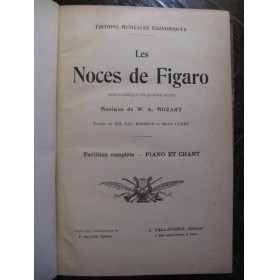MOZART Wolfgang Amadeus Les Noces de Figaro Opéra