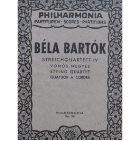 BARTOK Béla Streichquartett IV Quatuor à cordes