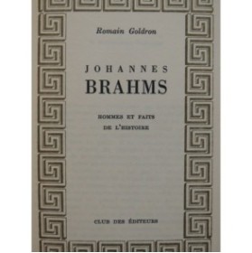 GOLDRON Romain Johannes Brahms Hommes et Faits de l'Histoire 1960