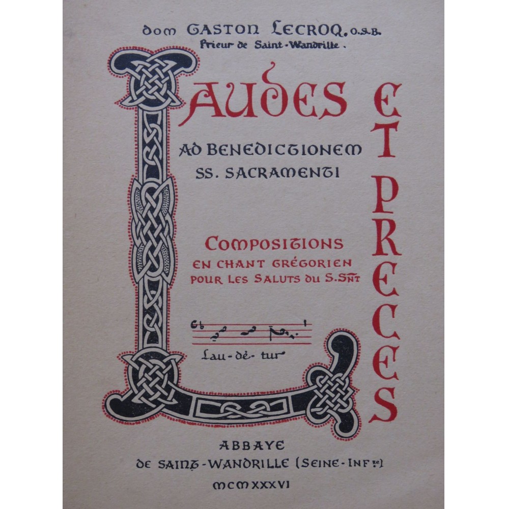 LECROQ Gaston Audes et Preces Chant Grégorien 1936