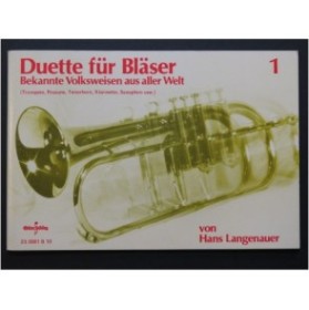 Duette für Bläser Duos Trompette Trombone Cor Clarinette Saxophone 1979