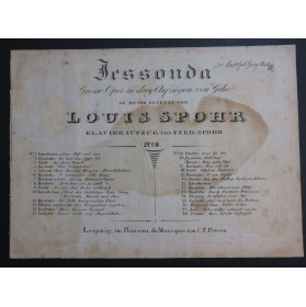 SPOHR Louis Jessonda No 16 Chant Piano ca1825