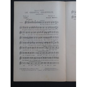 Le Gentil Coiffeur Chansonnette Fernand Heintz Chant 1911