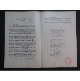 Le Gentil Coiffeur Chansonnette Fernand Heintz Chant 1911