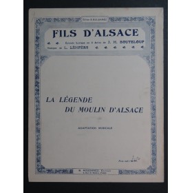 LÈMPÈRS Léo La Légende du Moulin d'Alsace Chant Piano 1916