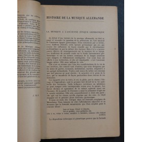 MULLER-BLATTAU J. Histoire de la Musique Allemande 1943