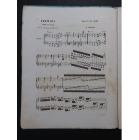 CROZE Ferdinand Les Puritains Bellini Fantaisie Dédicace Piano ca1860