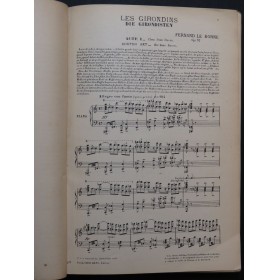 LE BORNE Fernand Les Girondins Opéra Chant Piano 1905