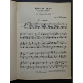 STRAUS Oscar Rêve de Valse Opérette Chant Piano 1910