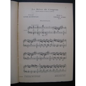 D'INDY Vincent Le Rêve de Cinyras Opéra Chant Piano 1927