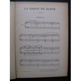 D'OLLONE Max La Vision de Dante Opéra Chant Piano 1899