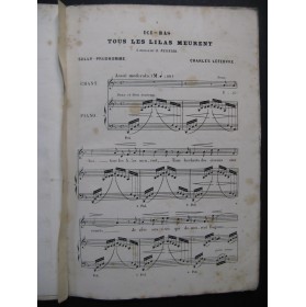 LEFEBVRE Charles Six Poésies Dédicace Chant Piano 1873