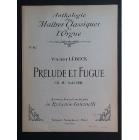 LÜBECK Vincent Prélude et Fugue en Mi Majeur Orgue 1955