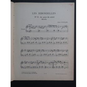 STÉPHANE Zénon Les Hirondelles Piano 1908