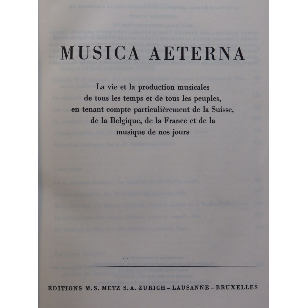 SCHMID Gottfried Musica Aeterna 2 volumes 1952