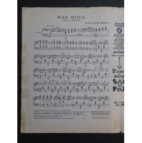 BROWN Nacio Herb Rag Doll Fox-Trot Piano 1928