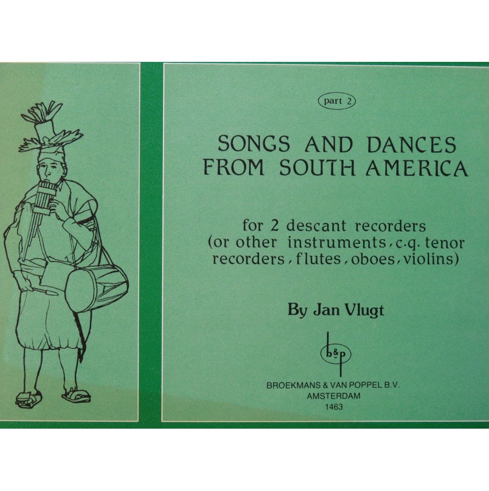 VLUGT Jan Songs and Dances from South America Part 2 Flûtes à bec 1983