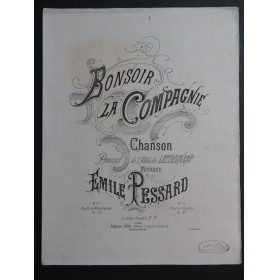 PESSARD Émile Bonsoir la Compagnie Chant Piano ca1875