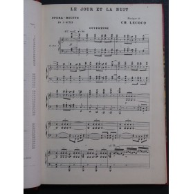 LECOCQ Charles Le Jour et la Nuit Opéra Chant Piano XIXe