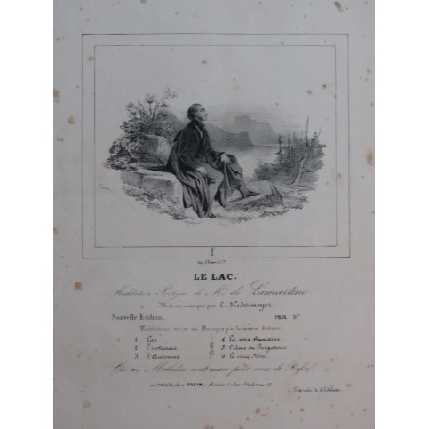 NIEDEMEYER Louis Le Lac Chant Piano ca1840