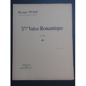 PESSE Maurice Valse Romantique No 3 Piano ca1910