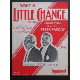 PACKAY Peter I Want a Little Change Chant Piano 1927